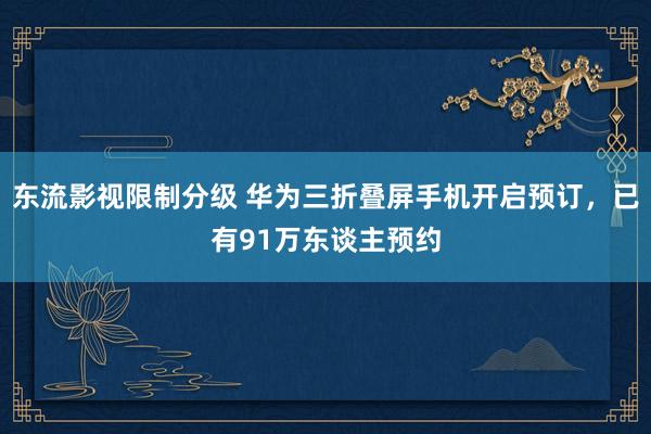 东流影视限制分级 华为三折叠屏手机开启预订，已有91万东谈主预约
