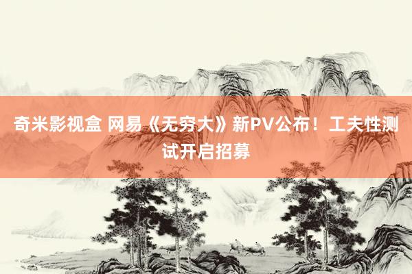 奇米影视盒 网易《无穷大》新PV公布！工夫性测试开启招募