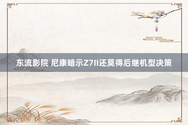 东流影院 尼康暗示Z7II还莫得后继机型决策