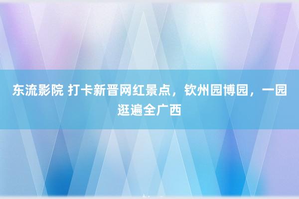 东流影院 打卡新晋网红景点，钦州园博园，一园逛遍全广西