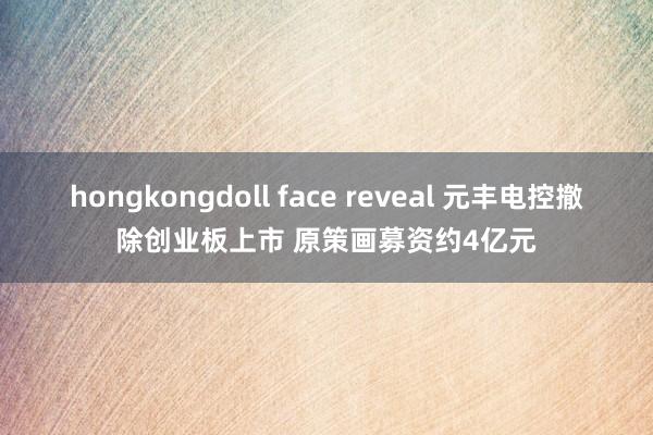 hongkongdoll face reveal 元丰电控撤除创业板上市 原策画募资约4亿元