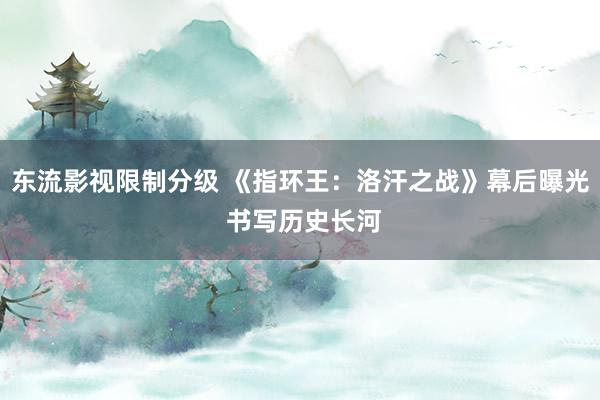 东流影视限制分级 《指环王：洛汗之战》幕后曝光 书写历史长河