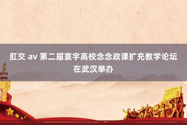 肛交 av 第二届寰宇高校念念政课扩充教学论坛在武汉举办