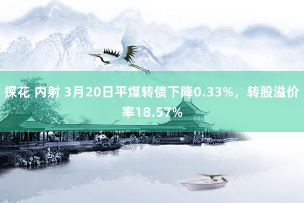 探花 内射 3月20日平煤转债下降0.33%，转股溢价率18.57%