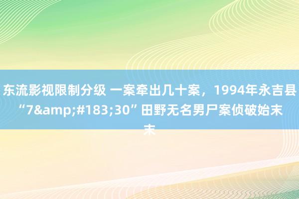 东流影视限制分级 一案牵出几十案，1994年永吉县“7&#183;30”田野无名男尸案侦破始末