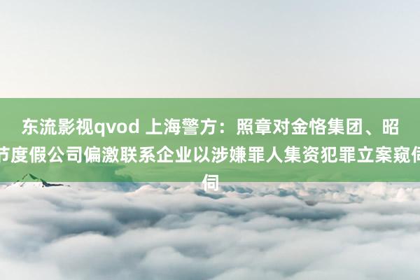 东流影视qvod 上海警方：照章对金恪集团、昭节度假公司偏激联系企业以涉嫌罪人集资犯罪立案窥伺