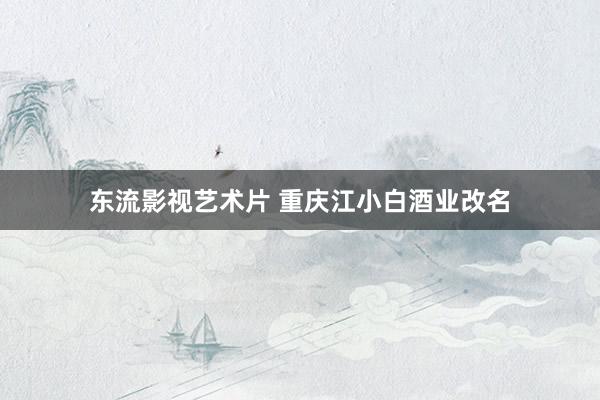 东流影视艺术片 重庆江小白酒业改名