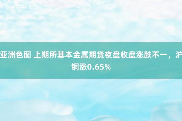 亚洲色图 上期所基本金属期货夜盘收盘涨跌不一，沪铜涨0.65%