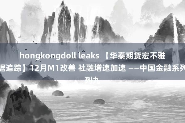 hongkongdoll leaks 【华泰期货宏不雅数据追踪】12月M1改善 社融增速加速 ——中国金融系列九