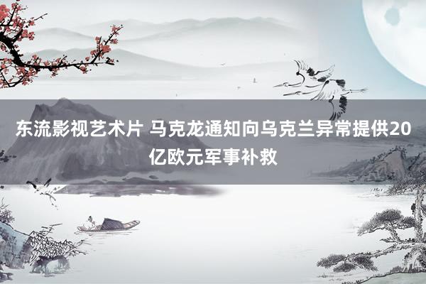 东流影视艺术片 马克龙通知向乌克兰异常提供20亿欧元军事补救