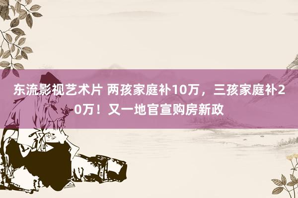 东流影视艺术片 两孩家庭补10万，三孩家庭补20万！又一地官宣购房新政
