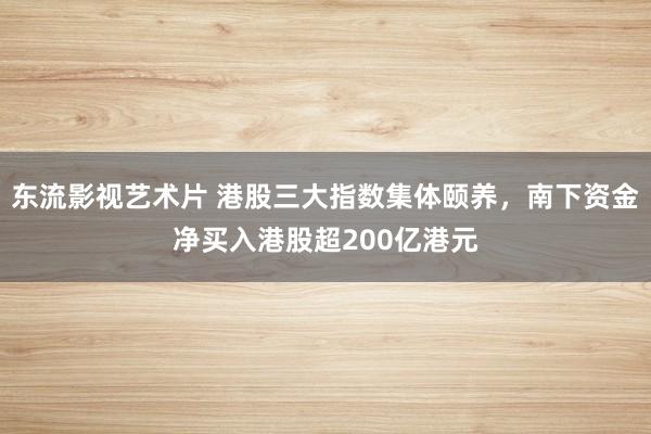 东流影视艺术片 港股三大指数集体颐养，南下资金净买入港股超200亿港元
