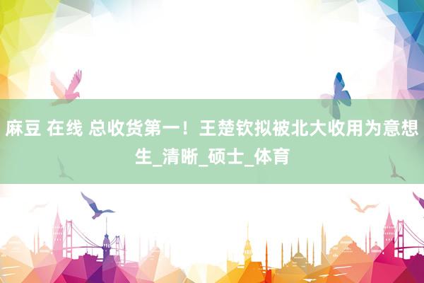 麻豆 在线 总收货第一！王楚钦拟被北大收用为意想生_清晰_硕士_体育