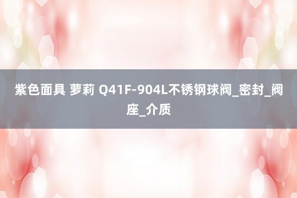 紫色面具 萝莉 Q41F-904L不锈钢球阀_密封_阀座_介质