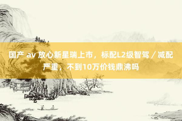 国产 av 放心新星瑞上市，标配L2级智驾／减配严重，不到10万价钱鼎沸吗