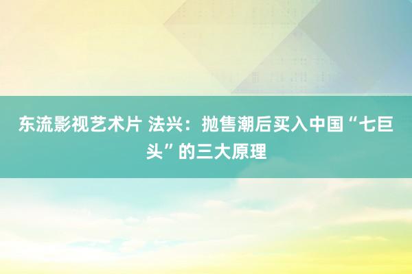 东流影视艺术片 法兴：抛售潮后买入中国“七巨头”的三大原理