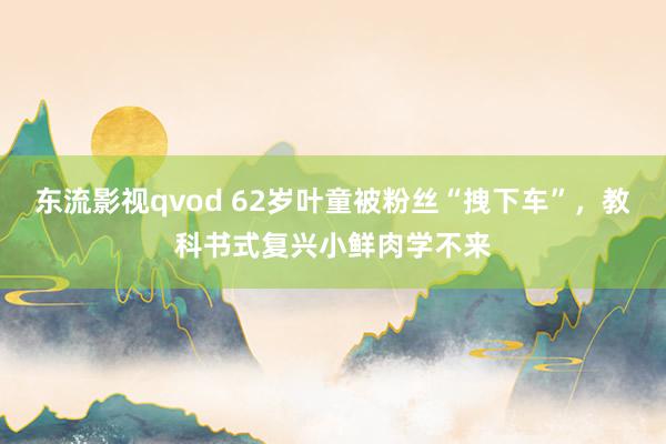 东流影视qvod 62岁叶童被粉丝“拽下车”，教科书式复兴小鲜肉学不来