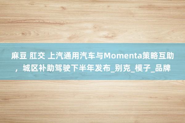麻豆 肛交 上汽通用汽车与Momenta策略互助，城区补助驾驶下半年发布_别克_模子_品牌
