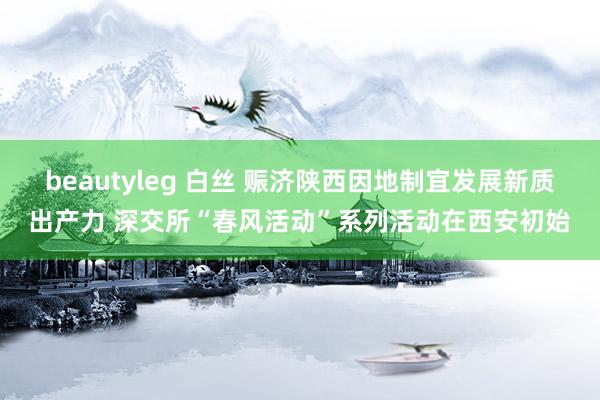 beautyleg 白丝 赈济陕西因地制宜发展新质出产力 深交所“春风活动”系列活动在西安初始