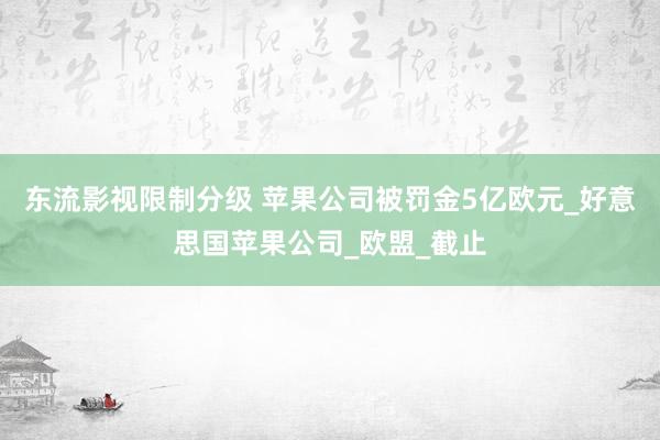 东流影视限制分级 苹果公司被罚金5亿欧元_好意思国苹果公司_欧盟_截止