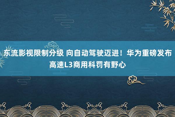 东流影视限制分级 向自动驾驶迈进！华为重磅发布高速L3商用科罚有野心