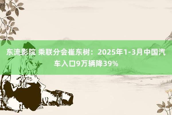 东流影院 乘联分会崔东树：2025年1-3月中国汽车入口9万辆降39%